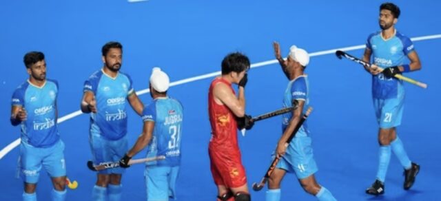 Asian Champions Trophy Hockey 2023,
कप्तान हरमनप्रीत सिंह ने दिखाया दम,
चीन के खिलाड़ी का साधारण प्रदर्शन,
भारत ने पांच गोल के अंतर से इस मुकाबले में चीन को हरा दिया,
9 अगस्त को भारत और पाकिस्तान का रोमांचक मुकाबला