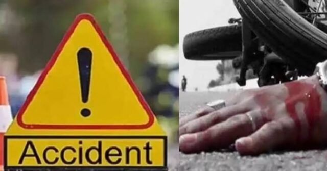 सड़क दुर्घटना में बाइक सवार की मौत