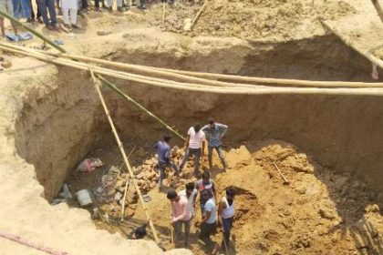 Irrigation Well collapsed in Lohardaga