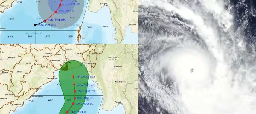 Cyclone Storm in Bay of Bengal