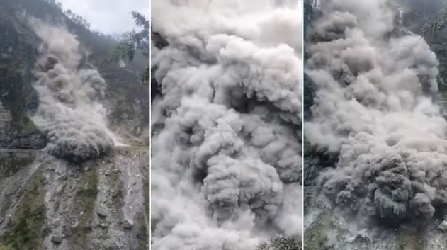 Landslide on Badrinath Highway