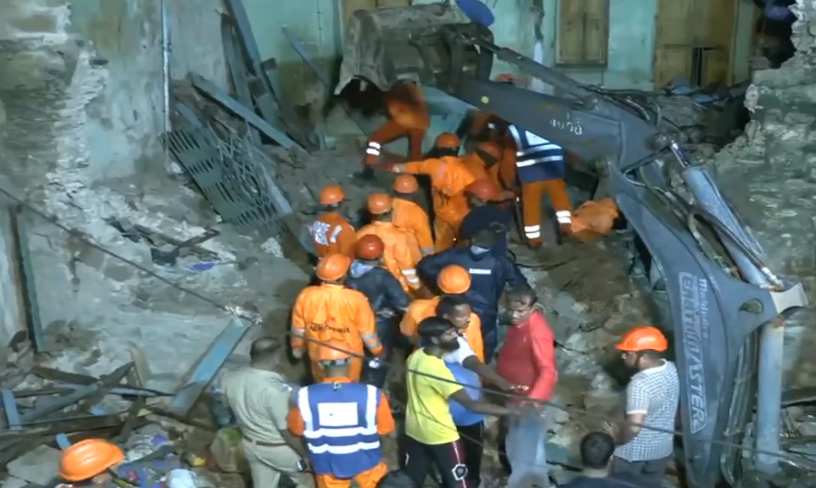 Building Collapsed Due to Rain