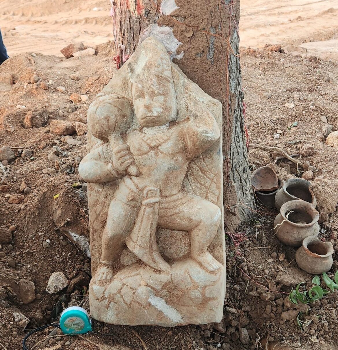 Ancient Hanuman statue in Chatar
