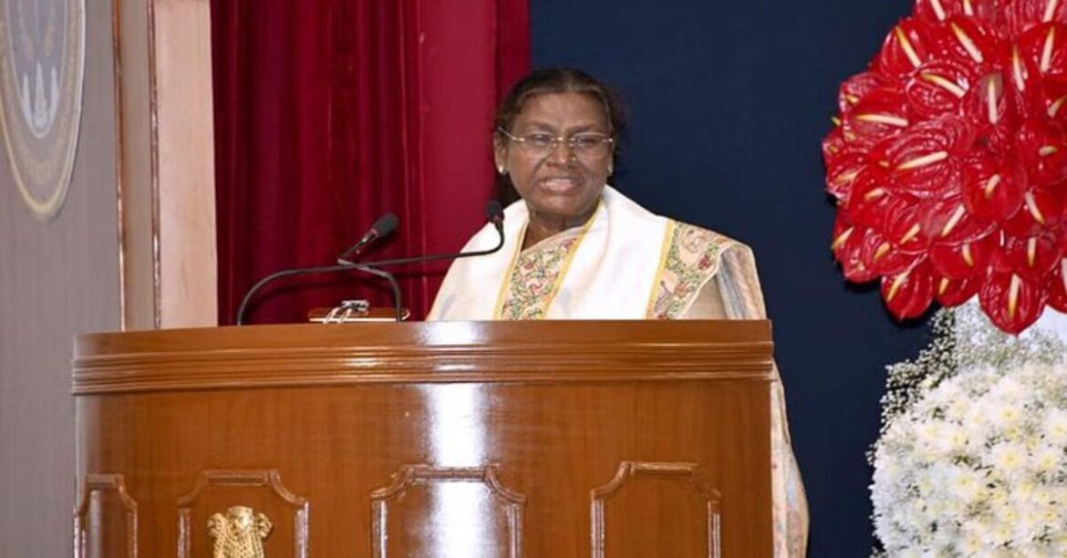 President Droupadi Murmu speaking at AIIMS Gorakhpur convocation ceremony