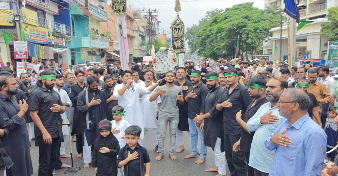 रांची में शांति सद्भाव से निकला मुहर्रम का जुलूस