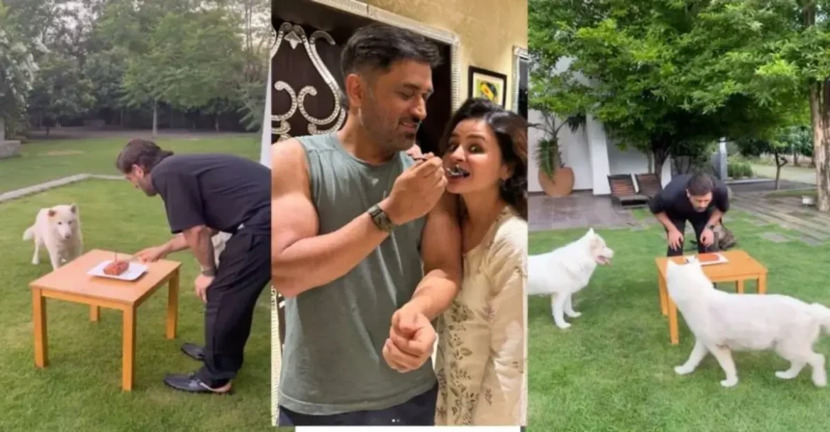 Alt Text: MS Dhoni celebrating his 44th birthday in Ranchi