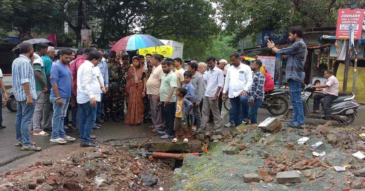 mla purnima sahu road inspection (1)