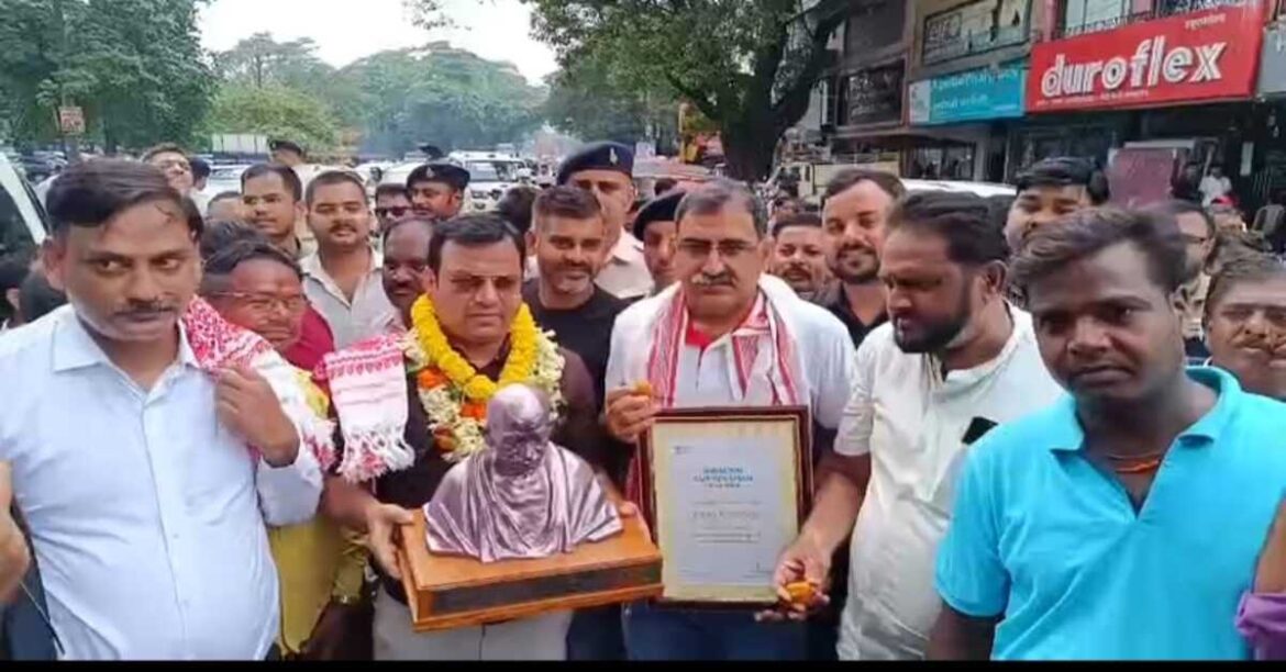 rally in jamshedpur for getting third rank in the country in swachch survey