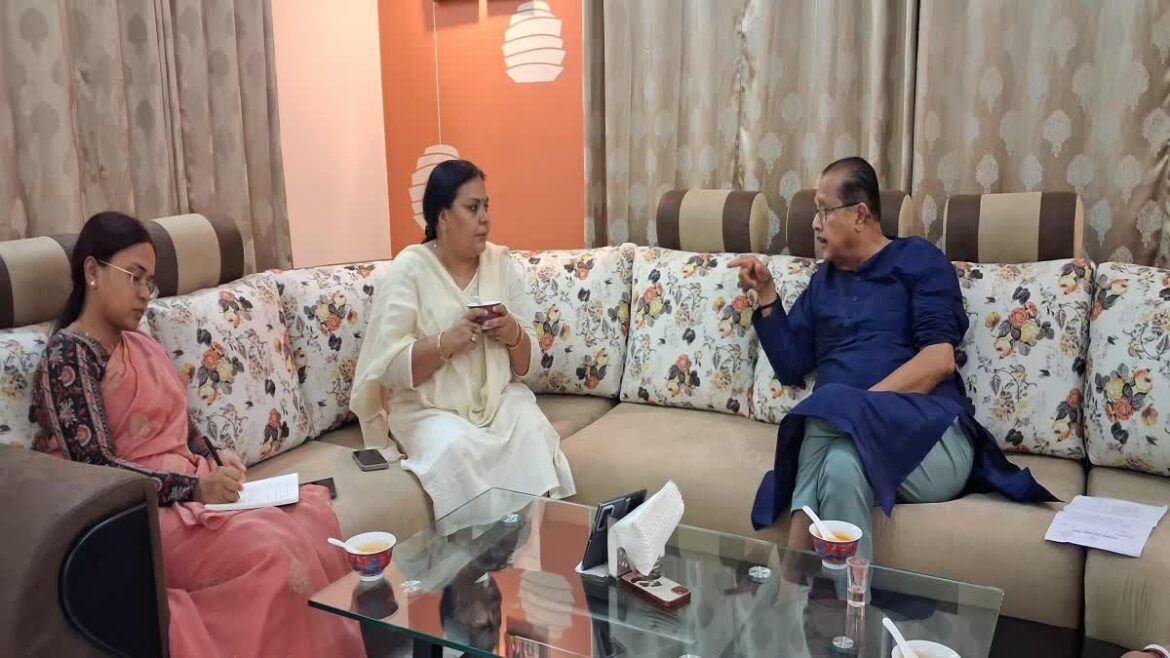 Congress ministers' meeting at Finance Minister Radhakrishna Kishore's residence in Ranchi, discussing development and public welfare issues.