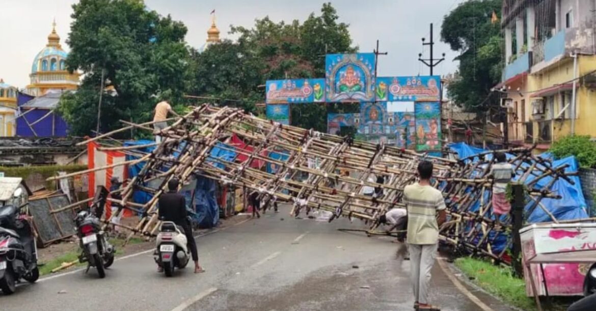 Adityapur Puja Pandal Gate Collapse