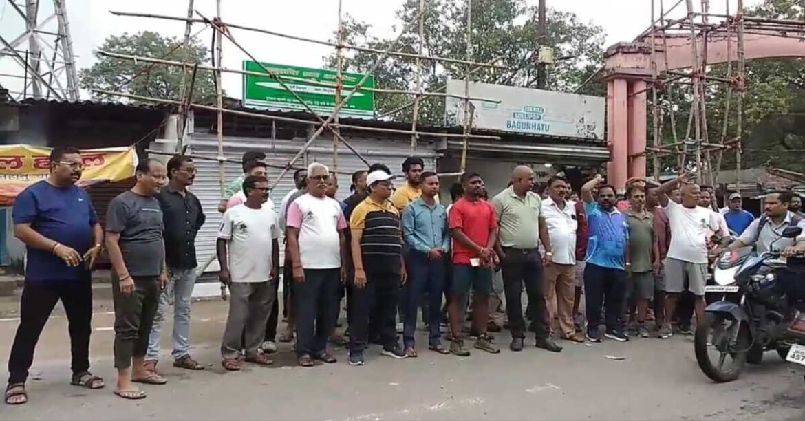 bagunhatu basti wine shop Jamshedpur protest