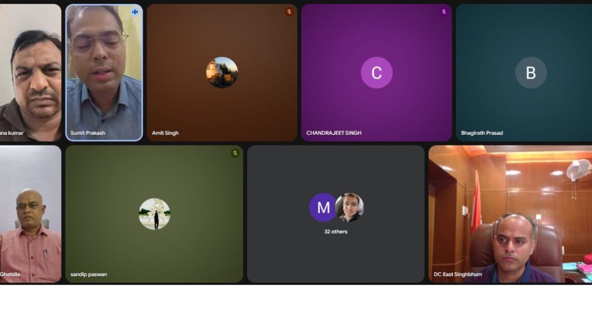 dc on line meeting on durgapuja in jamshedpur