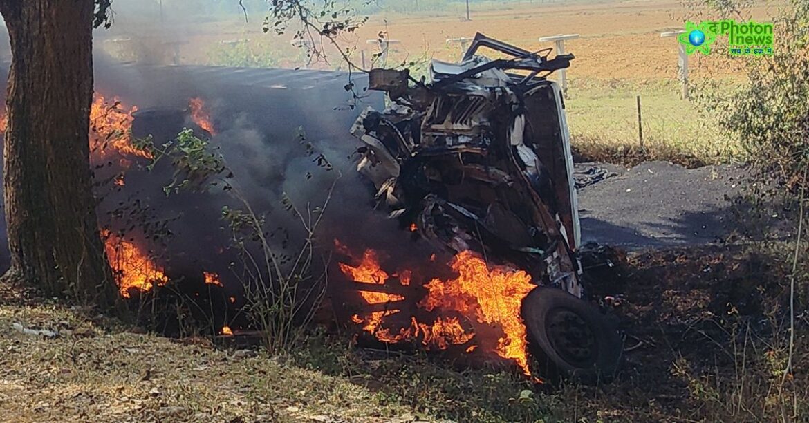 Khunti Truck Accident Driver Burnt