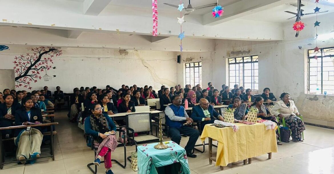 NSS BEd unit volunteers attending orientation program at Mahila College Chaibasa