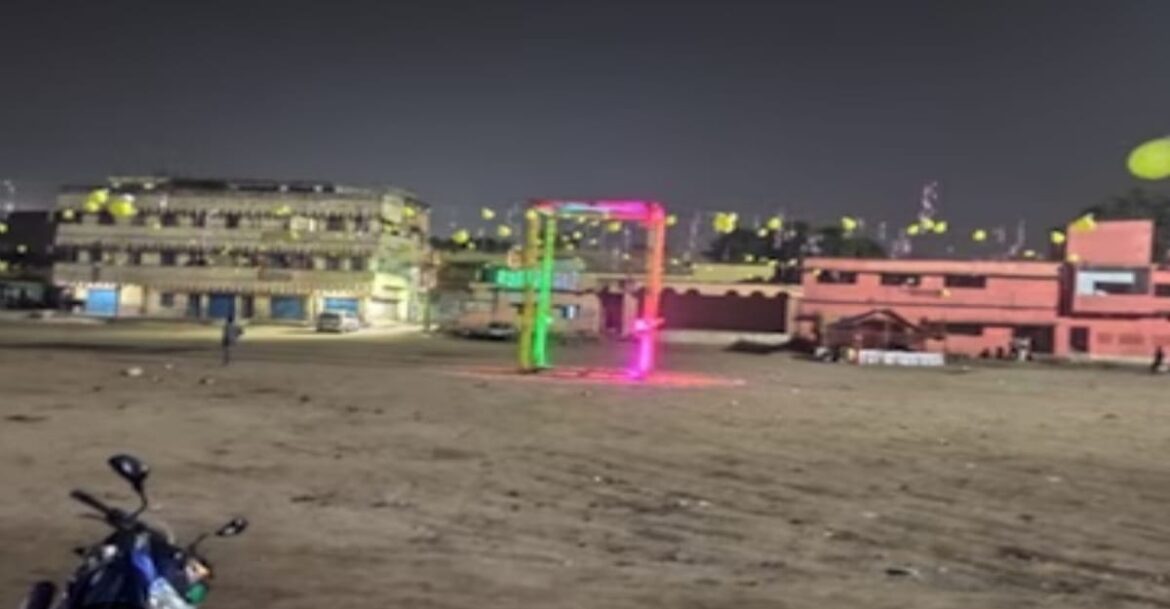 BJP protest against converting Burmamines Durga Puja ground into parking in Jamshedpur