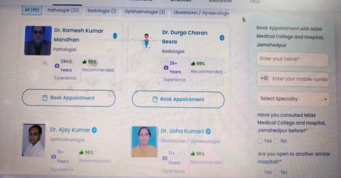 Online appointment scam exposed at MGM Hospital involving misuse of 96 doctors’ identities