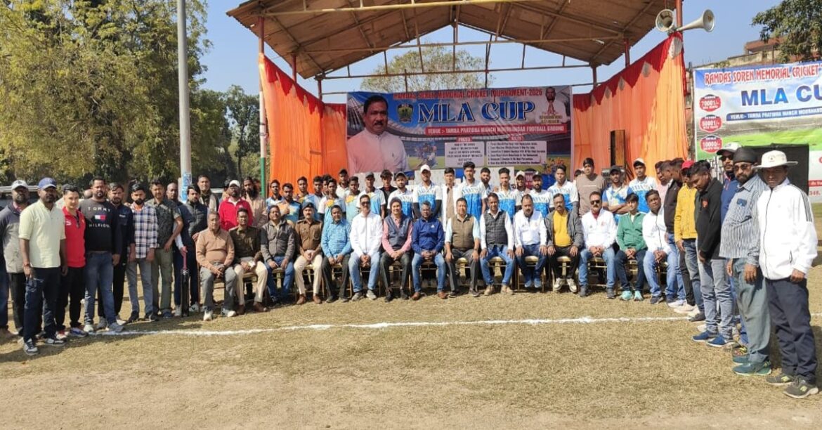 MLA Somesh Chandra Soren inaugurating MLA Cup Cricket Tournament