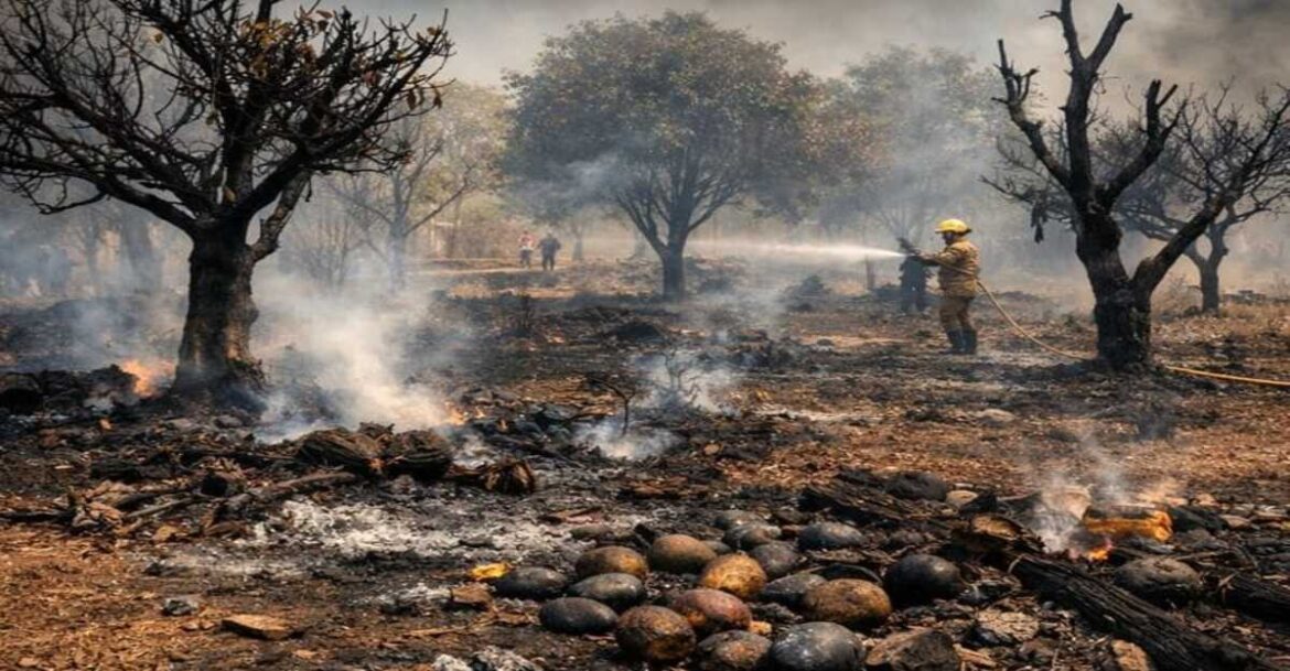 potka mango orchard fire