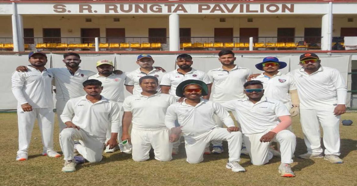 MCC Chaibasa players celebrating victory against Friends Club in district knockout cricket tournament