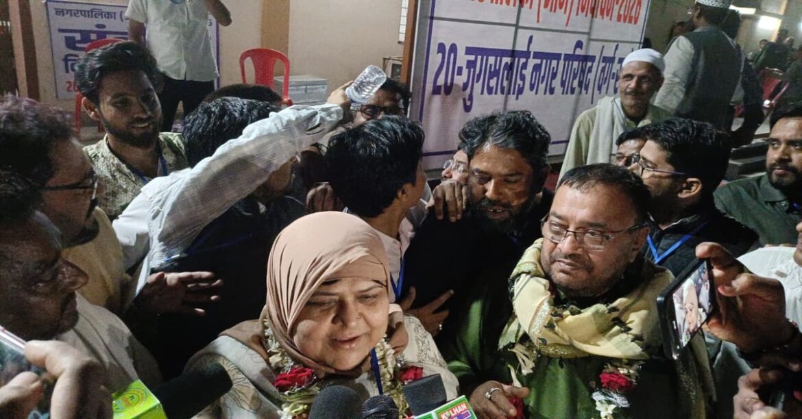 Nausheen Khan wins Jugsalai Municipal Election by 720 votes