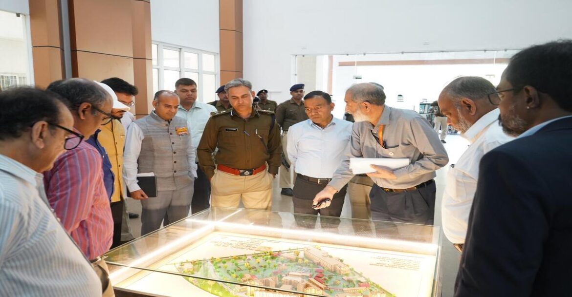CID Additional Director General and Rural Development Secretary inspecting the venue for the President’s upcoming program, reviewing security and administrative arrangements