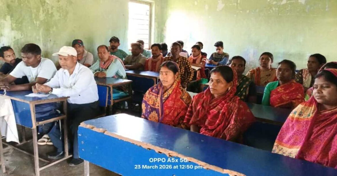 Angry villagers protesting after 58 students miss class 8 board exam in Chaibasa