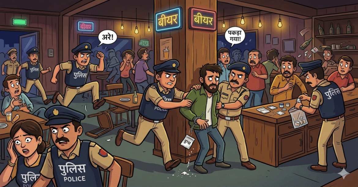 रांची पुलिस ने की छापेमारी