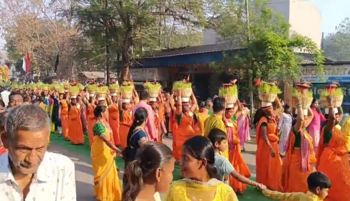 Jamshedpur Jawara Puja Visarjan during Navratri and Ram Navami celebration