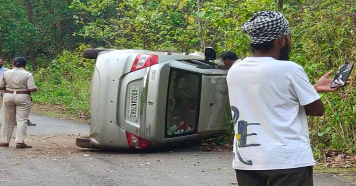 Kiriburu Basecamp road accident car falls into valley