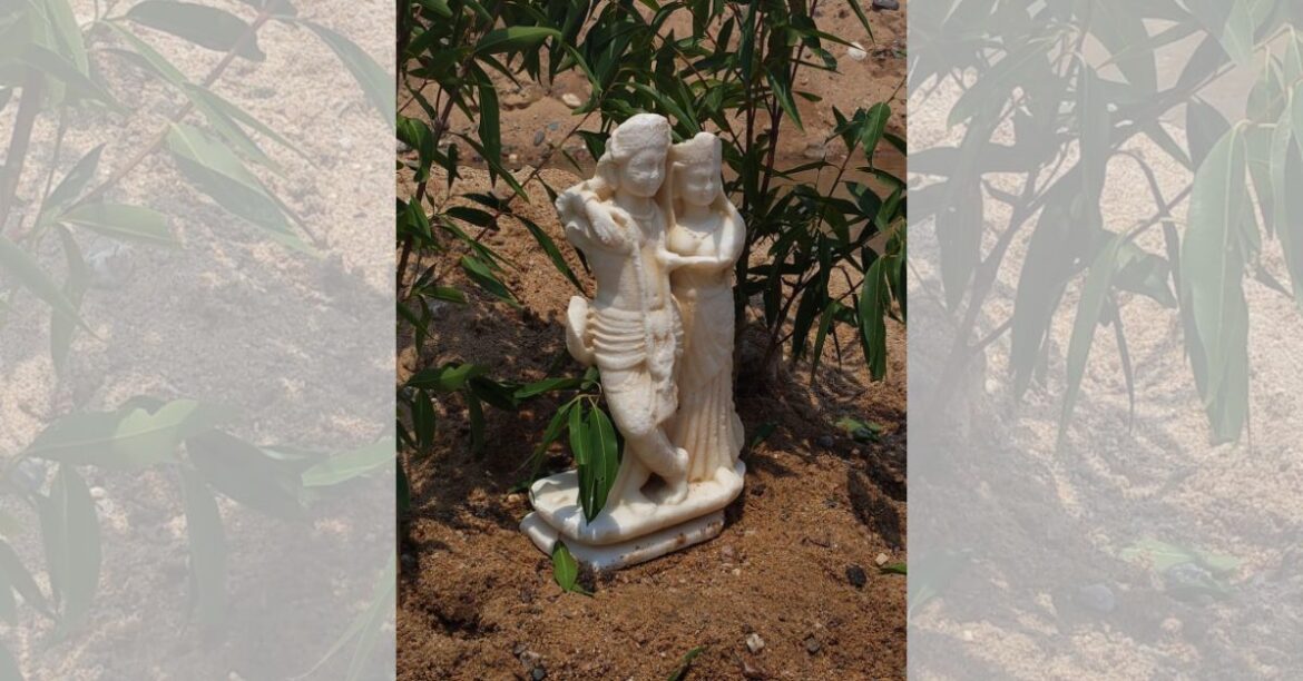 Radha Krishna marble idol found during excavation in Manoharpur West Singhbhum Jharkhand