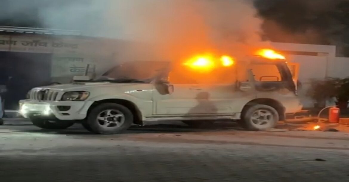 Jamshedpur Scorpio Car Fire Due to Wedding Fireworks