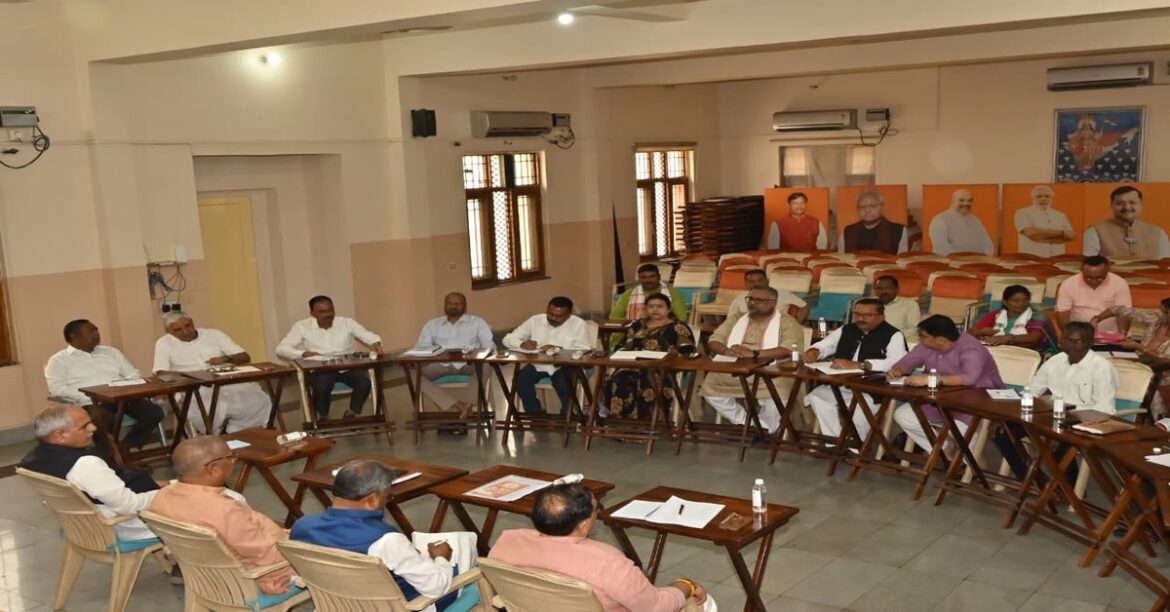 भाजपा प्रदेश कार्यालय में बैठक