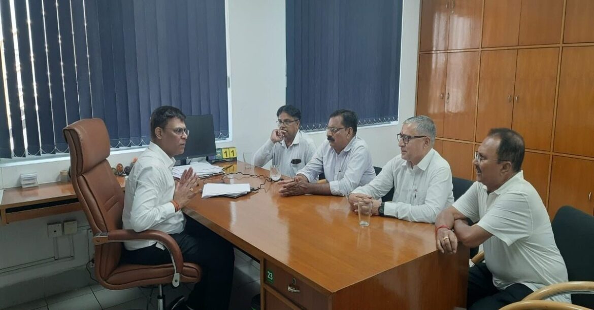 Mukul Mishra meeting Tata Land RM regarding water and electricity connection issues in Tata Lease Area of Jamshedpur