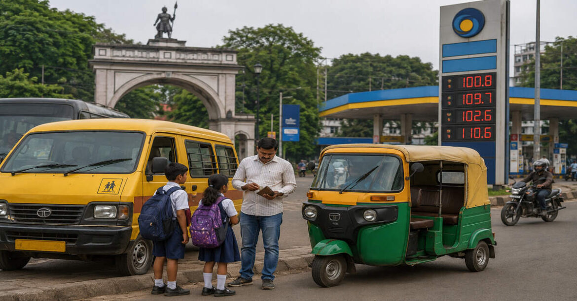 School van and auto-rickshaw fare hike in Jamshedpur due to rising petrol and diesel prices