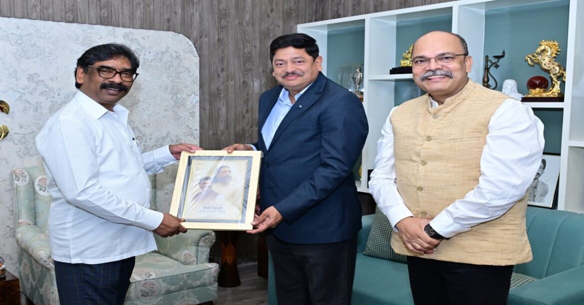 Hemant Soren and Tata Steel Vice President Meeting