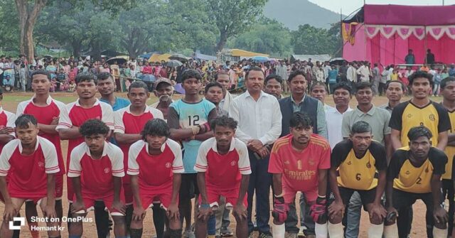 Football tournament final and closing ceremony at Todangsai, Chakradharpur
