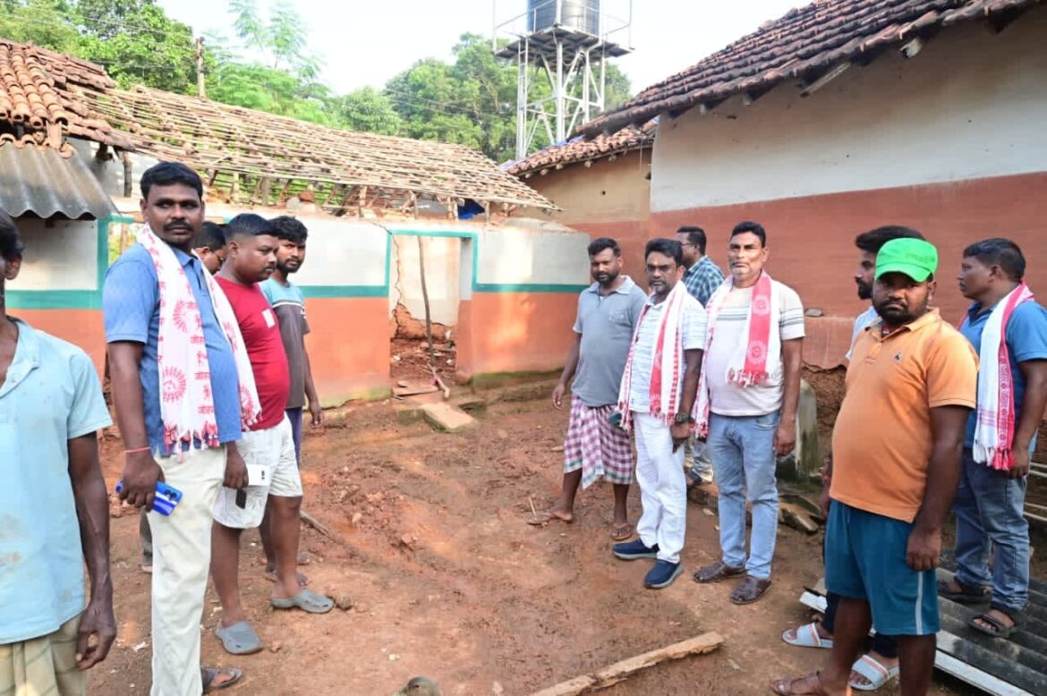 Potka MLA Sanjeev Sardar Inspects Rain Damaged Houses
